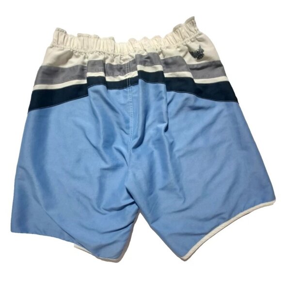Point Zero Men's Blue Board Shorts Size XL Beach Surf Elastic/Drawstring Closure - Picture 2 of 9